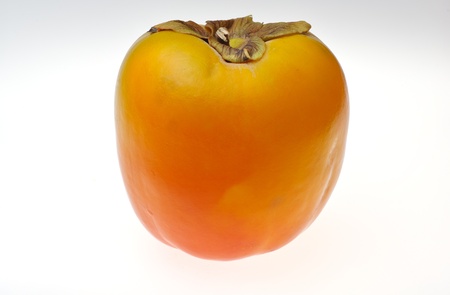 one kaki on white backgroundの写真素材