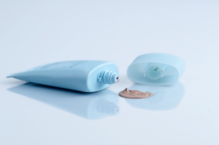 makeup on white backgroundの写真素材