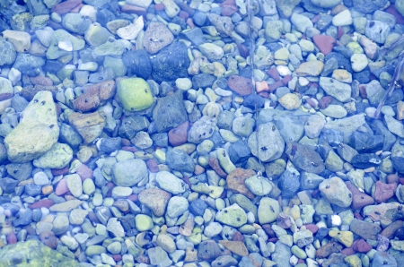 photograph of the stones of the river bottom