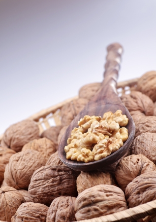 still life photography of various nuts to use as textureの写真素材