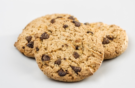Macro photography cookies biscuits on white backgroundの写真素材