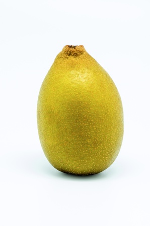 different varieties of yellow kiwi on white backgroundの写真素材