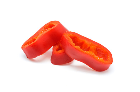 photography colorful peppers on white backgroundの写真素材