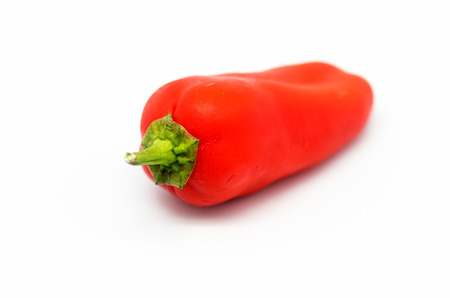 photography colorful peppers on white backgroundの写真素材