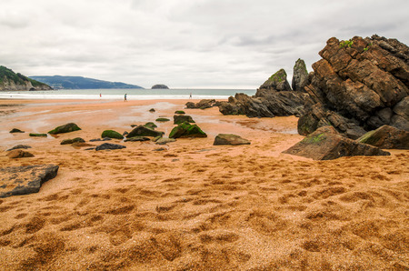 Photographs of a beach in the Basque Countryの写真素材
