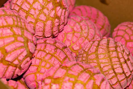 Pink macaroons in a box close-up. High quality photo
