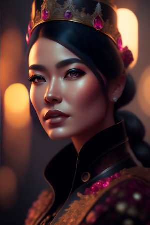 beautiful princess with crownの素材