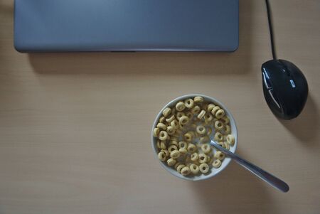 a morning in the officeの写真素材