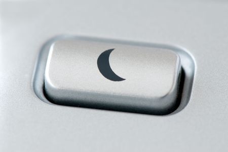 sleep button, macro image from a keyboard