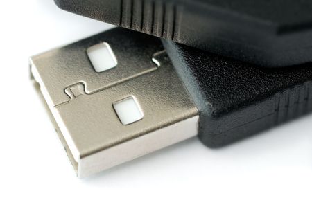usb plugs isolated against a white background