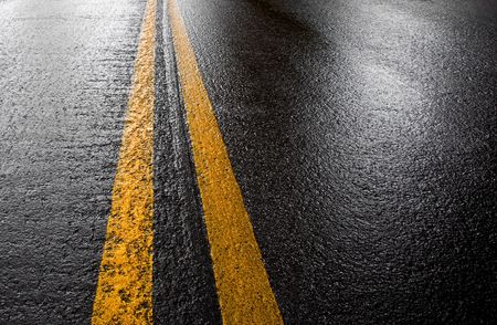 wet roadの写真素材