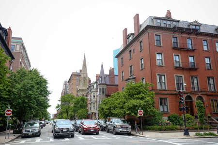 View of the city of Boston in the United States.のeditorial素材