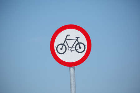 Street signs for people and vehicles.の写真素材