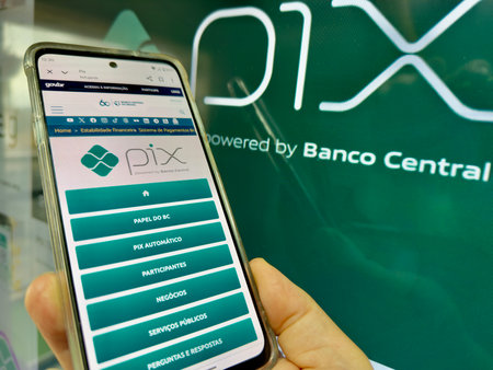 Close-up of Google Play Store on a smartphone. Google Play Store is an online web browser developed...