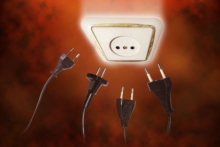 Plugs reaching outlet