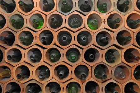 pattern of empty bottlesの写真素材