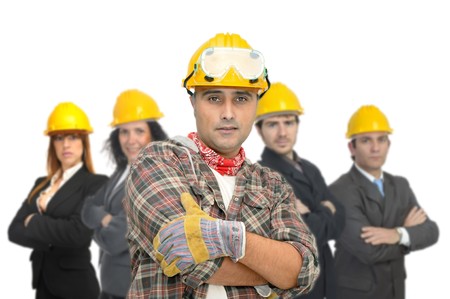 Businessman  group isolated in whiteの写真素材