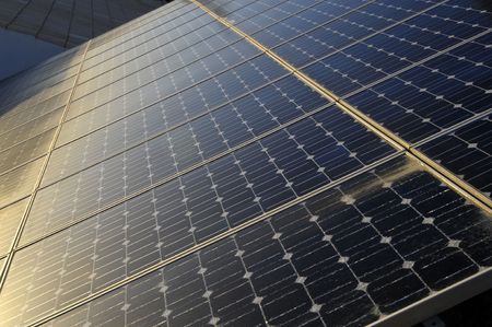 Detail of solar panels pattern