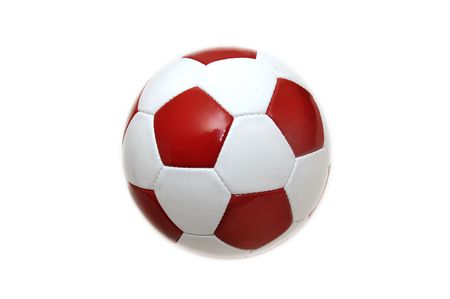 Soccer ball isolated in whiteの写真素材