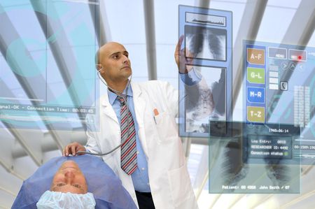 Doctor examinating a patient 