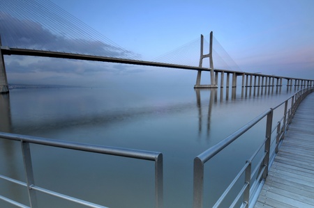 Vasco da Gama bridge in Lisbon, Portugal