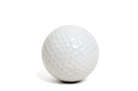 Golf ball isolated in whiteの写真素材