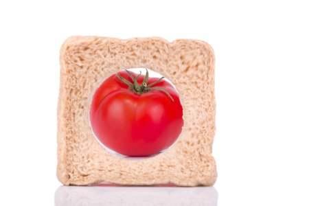 bread with olive oil and tomato