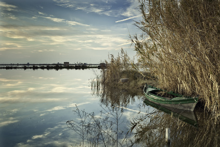 La Albufera nature reserve Valencia province Spainの写真素材