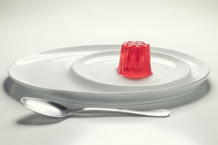 Gelatin on a dishの写真素材