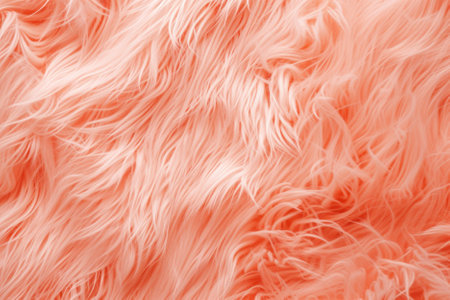 Soft peach-colored fur texture with delicate light and shadow interplayの素材