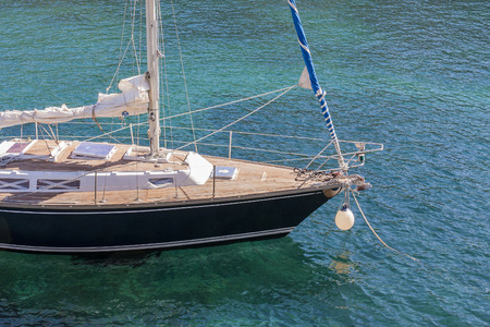 Sailing yacht in the seaの写真素材