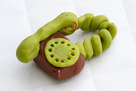 plasticine object on white backgroundの写真素材