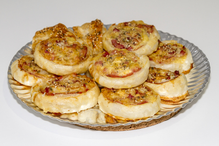 variety of mini pizzasの写真素材