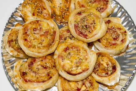 variety of mini pizzasの写真素材