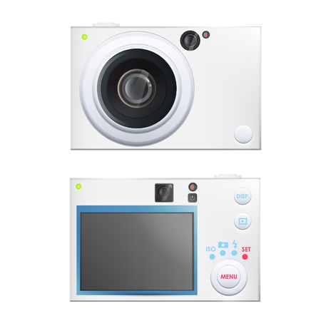 Digital camera design, front and back. のイラスト素材