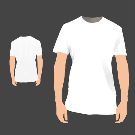 Front / back white shirt design. のイラスト素材