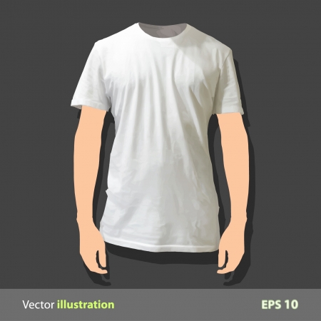 White shirt design. のイラスト素材