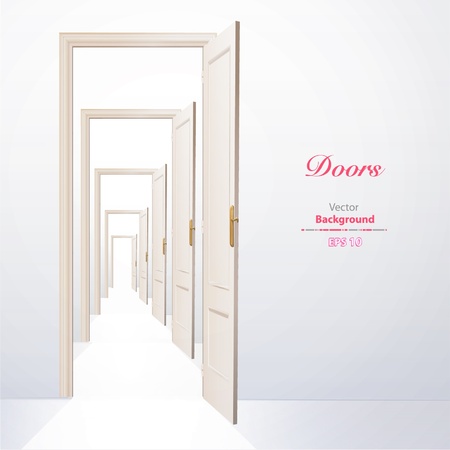 Infinite doors  Vector illustration  のイラスト素材