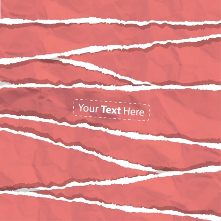 Red torn piece of paper  Vector design  のイラスト素材