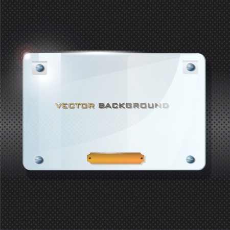 Transparent frame of  glass on black background  Vector design  のイラスト素材