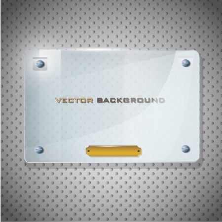 Transparent frame of glass on white background  Vector illustration  のイラスト素材