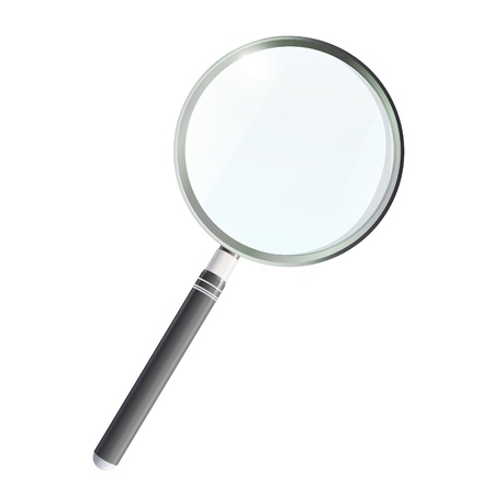 Magnifying glass isolated on white background. Vector design. のイラスト素材