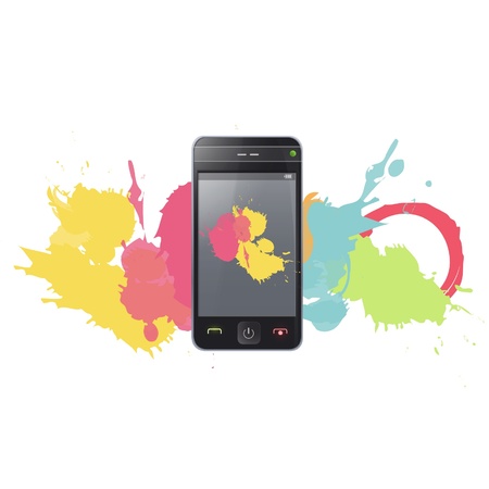 Realistic Phone and Pad  Vector illustration  のイラスト素材