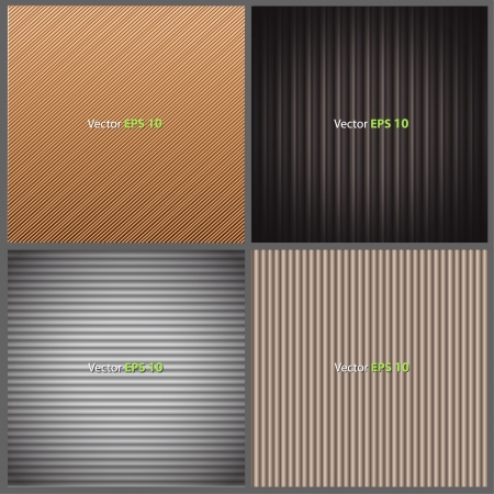 Texture brown leather, brown corrugated cardboard texture, and grey plastic texture  Collection images of vector background design  のイラスト素材