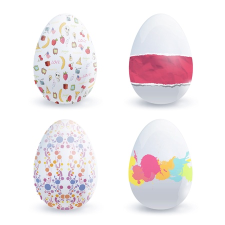 Easter egg with cute designs  design のイラスト素材