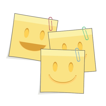 Set of post it. design.のイラスト素材