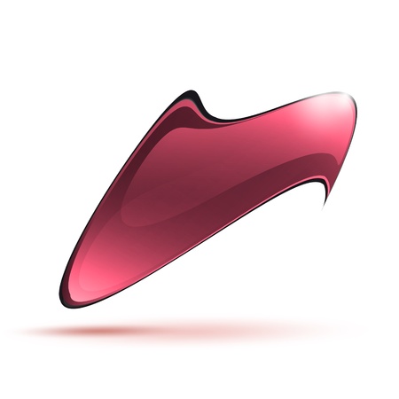 red speech bubble on white isolated background  Vector design のイラスト素材