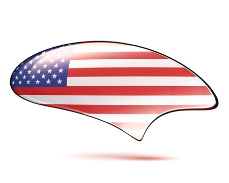 American speech bubble on white isolated background  Vector design のイラスト素材