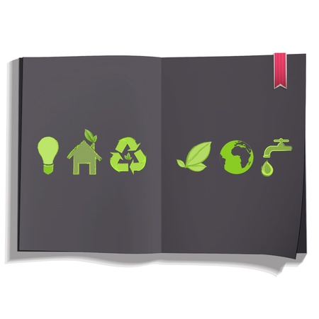 Collection of ecological icons. design.のイラスト素材
