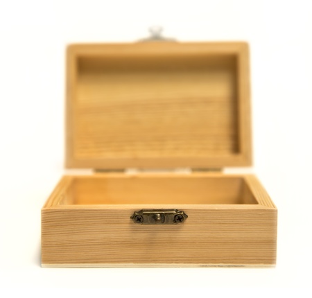 closed wood boxの写真素材